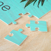 パイナップルレトロビーガン及びベジタリアンヴィンテージ果実 ジグソーパズル (側面)