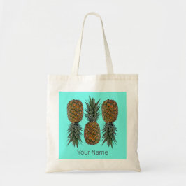 パイナップルレトロビーガン及びベジタリアンヴィンテージ果実 トートバッグ