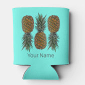 パイナップルレトロビーガン及びベジタリアンヴィンテージ果実 缶クーラー (裏面)