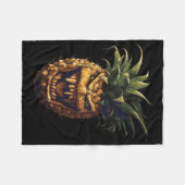 パイナップルヴァンパイアステッカー フリースブランケット (正面(横))