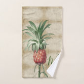 パイナップルヴィンテージトロピカルモノグラム バスタオルセット (ハンドタオル)