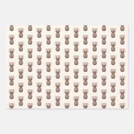 パイナップル付き熱帯アロハパーティー ラッピングペーパーシート (正面2)