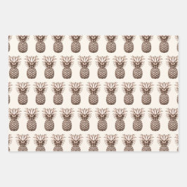 パイナップル付き熱帯アロハパーティー ラッピングペーパーシート