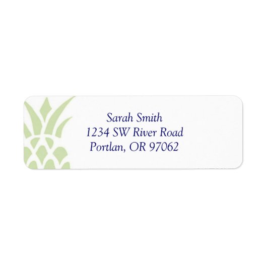 パイナップル住所 シール (正面)