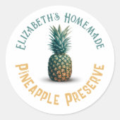 パイナップル保存料 ラウンドシール (正面)