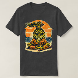 パイナップル先生のサンセット — ビンテージサマーウォリアー Tシャツ