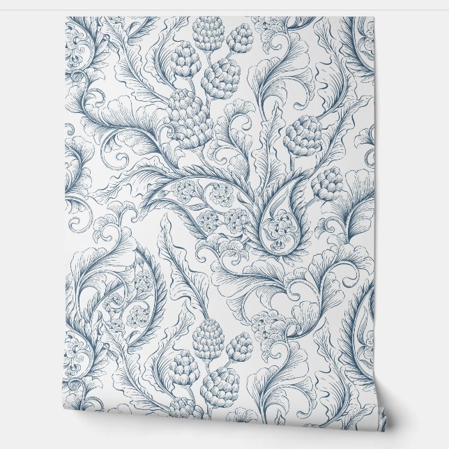 パイナップル及びペイズリー 壁紙 (ほどく)