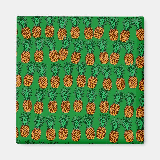 パイナップル壁紙 マグネット (正面)