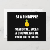 パイナップル好きでおもしろいある ポストカード (正面/裏面)