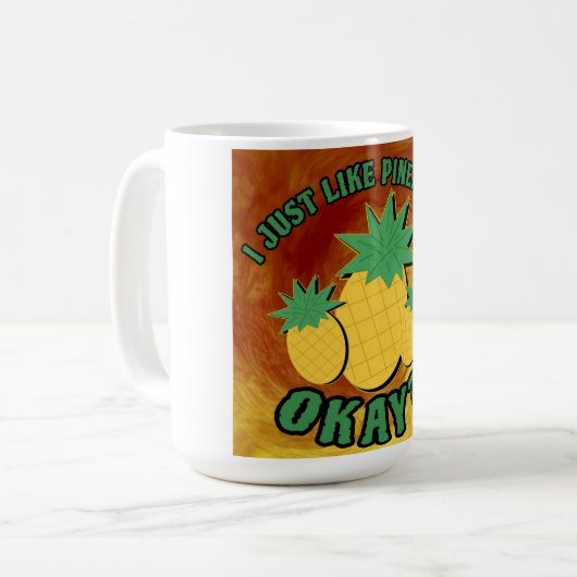 パイナップル好き… コーヒーマグカップ (正面左)