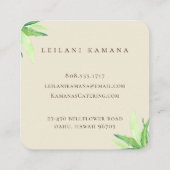 パイナップル島のケイタリングビジネスカード スクエア名刺 (裏面)