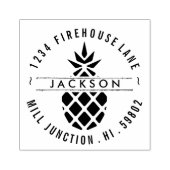 パイナップル差出人住所スタンプ ラバースタンプ (インプリント)