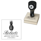 パイナップル差出人住所スタンプ ラバースタンプ (押印)