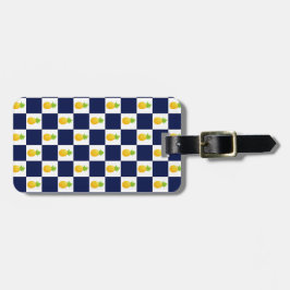 パイナップル市松模様にラゲッジタグ ラゲッジタグ