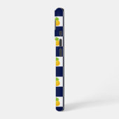 パイナップル市松模様にiPhoneケース iPhone 16ケース (左側面)