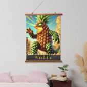 パイナップル帝国 – PineZilla 吊り下げ型タペストリー (寝室)
