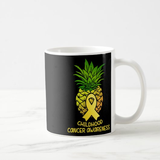 パイナップル幼少期がん認識度プレゼント コーヒーマグカップ (右)