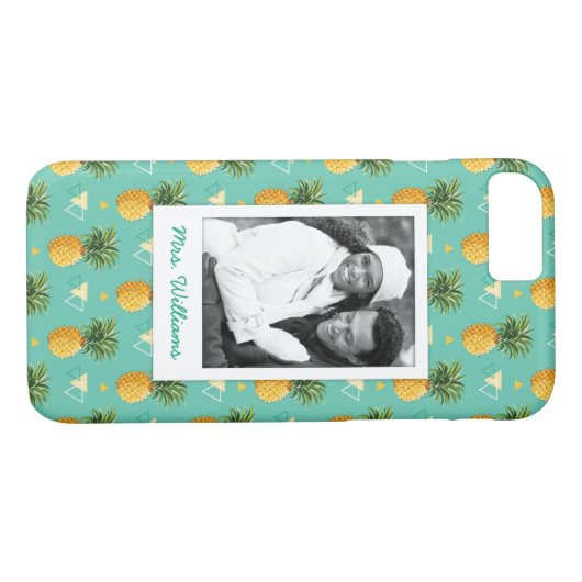 パイナップル幾何学的な|はあなたの写真を加えましたり及び示します Case-Mate iPhoneケース (裏面(横))