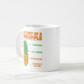 パイナップル愛好家の休暇家族の解剖学クール コーヒーマグカップ (正面左)