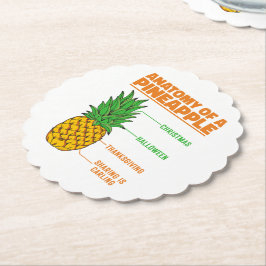 パイナップル愛好家の休暇家族の解剖学クール ペーパーコースター