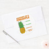 パイナップル愛好家の休暇家族の解剖学クール ラウンドシール (封筒)