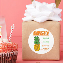 パイナップル愛好家の休暇家族の解剖学クール ラウンドシール