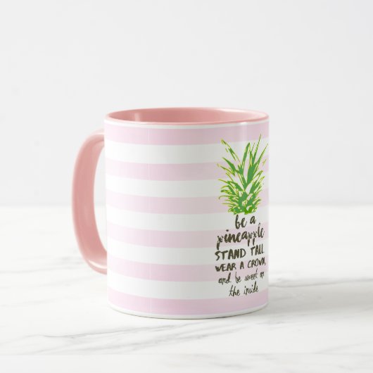 パイナップル感動的な引用文のタイポグラフィがあって下さい マグカップ (正面左)