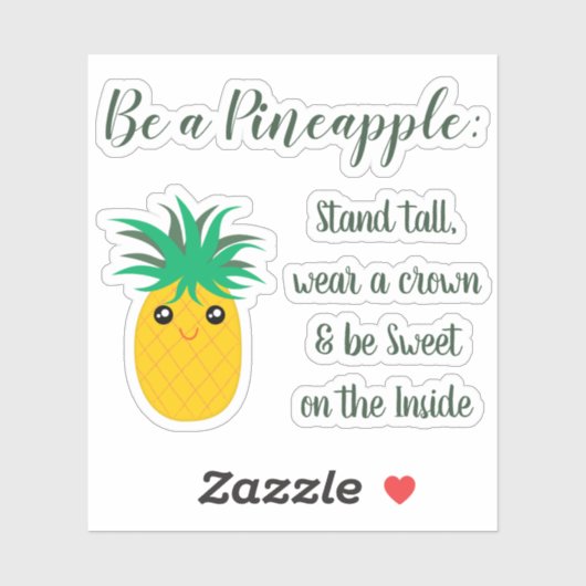 パイナップル感動的引用文ことわざ シール (シート)