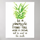 パイナップル感動的引用文タイポグラフィ ポスター (正面)