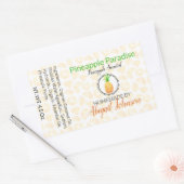 パイナップル手作り自家製せっけん |ギフトラベル 長方形シール (封筒)