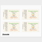 パイナップル手作り自家製せっけん |ギフトラベル 長方形シール (シート)