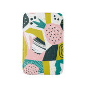 パイナップル抽象芸術カラフル:シームレスパッチワーク バスマット (正面縦)