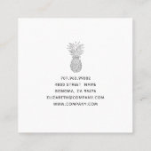 パイナップル数々のインテリアデザイナー スクエア名刺 (裏面)