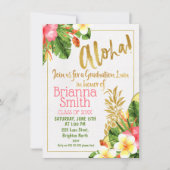 パイナップル書道卒業ルアウ(ハワイ式宴会)招待状 招待状 (正面)
