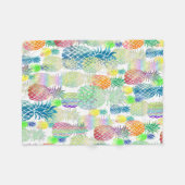 パイナップル模様 フリースブランケット (正面(横))