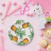 パイナップル模様 ペーパープレート (パーティー)