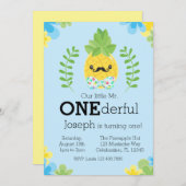 パイナップル氏Onederful第1誕生日 招待状 (正面/裏面)