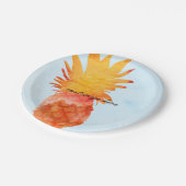 パイナップル水彩熱帯夏パーティー ペーパープレート (アングル)