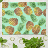 パイナップル水彩2 キッチンタオル (折り畳み)