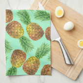 パイナップル水彩2 キッチンタオル (四つ折り)
