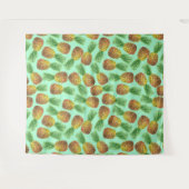 パイナップル水彩2 タペストリー (正面(横))