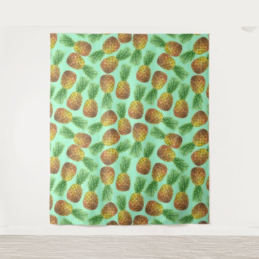 パイナップル水彩2 タペストリー (正面)