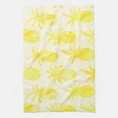 パイナップル水色イエロー キッチンタオル (縦)