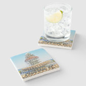 パイナップル泉、チャールストン、大理石コースター ストーンコースター (横)