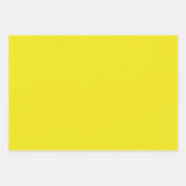 パイナップル無地のブライトイエロー ラッピングペーパーシート (正面2)