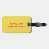 パイナップル熱パーソナライズされた帯 ラゲッジタグ (裏面横)