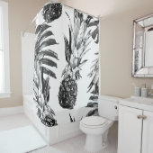 パイナップル熱帯ジャン葉グル。美しい縫い目 シャワーカーテン (インサイチュ)