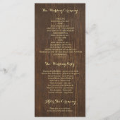 パイナップル熱帯ビーチライト結婚式 プログラム (裏面)