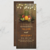 パイナップル熱帯ビーチライト結婚式 プログラム (正面/裏面)