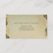 パイナップル熱帯ビーチ夏のパーティーヤシ 名刺 (裏面)